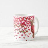 Bears and heart, coffee mug, Valentine's gift コーヒーマグカップ (正面右)