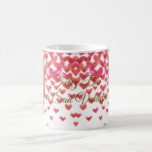 Bears and heart, coffee mug, Valentine's gift コーヒーマグカップ (中央)