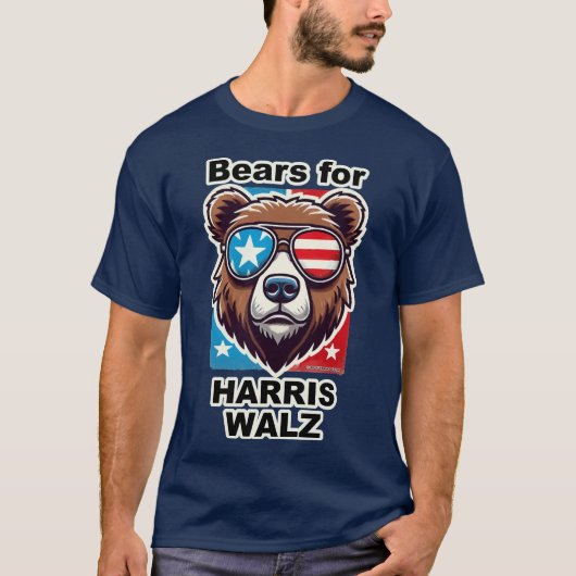 Bears for Harris Walz Tシャツ (正面)