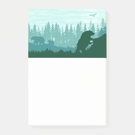Bears in the Wilderness post-it ポストイット (正面)