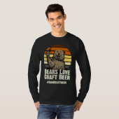 Bears Love Craft Beer Camping Grizzly Pride Tシャツ (正面フル)