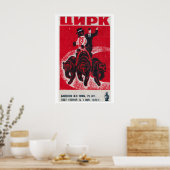 Bears Performing Soviet Union 1960s-70s Matchbox ポスター (キッチン)