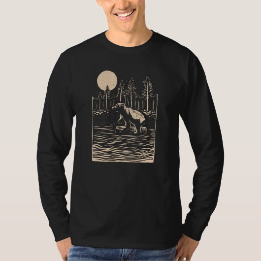 Bears predators Canada wilderness brown bears griz Tシャツ (正面)