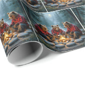 Bears Roasting Marshmallows Over a Campfire ラッピングペーパー (ロールコーナー)