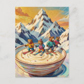 bears ski to a bowl of porridge  ポストカード (正面)