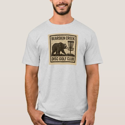 Bearskin Creek – メンズウッドブロック Tシャツ (正面)
