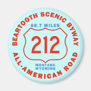Beartoothの景色のわき道すべてのアメリカの道 マグネット