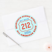 Beartoothの景色のわき道すべてのアメリカの道 ラウンドシール (封筒)