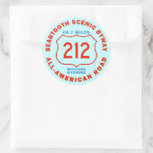 Beartoothの景色のわき道すべてのアメリカの道 ラウンドシール (バッグ)