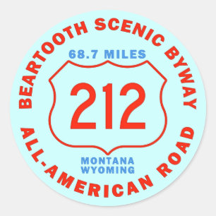 Beartoothの景色のわき道すべてのアメリカの道 ラウンドシール