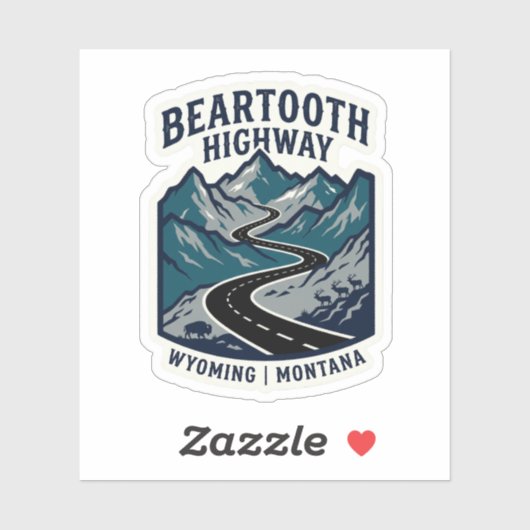 Beartooth Highway Custom-Cut Vinyl Sticker シール (シート)