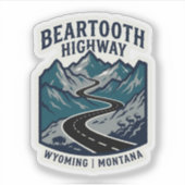 Beartooth Highway Custom-Cut Vinyl Sticker シール (正面)