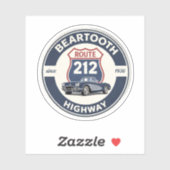 Beartooth Highway Route 212 classic car gifts シール (シート)