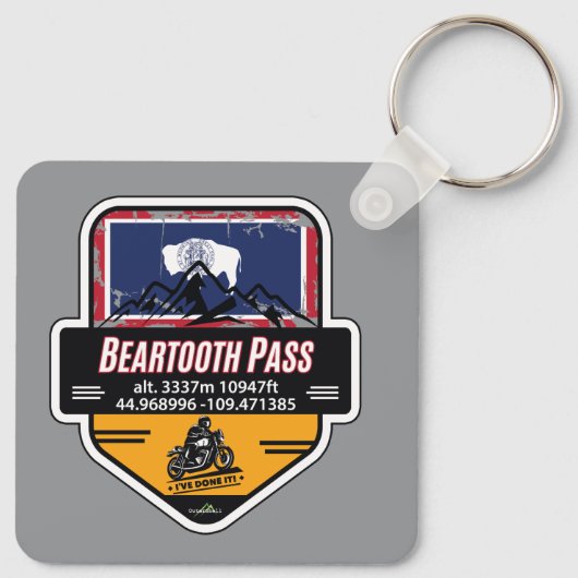Beartooth Pass Motorcycle US 212 01 キーホルダー (裏面)