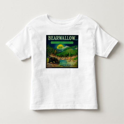 Bearwallow Appleの木枠のLabelHoodの川、または トドラーTシャツ (正面)
