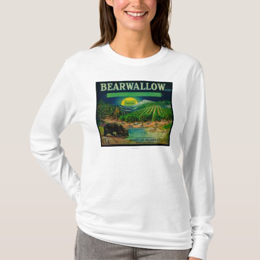 Bearwallow Appleの木枠のLabelHoodの川、または Tシャツ (正面)