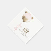 Bearyかわいいテディベアバルーンベビーシャワー スタンダードカクテルナプキン (角)