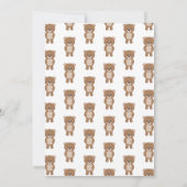 Bearyかわいいベビーオンザウェイウッドランドベビーシャワー 招待状 (裏面)