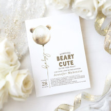 Bearyかわいい金ゴールドバルーンテディベア赤ちゃんシャワー