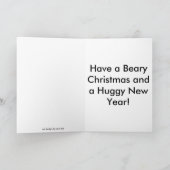 "BearyのクリスマスおよびHuggyの新年を過して下さい! シーズンカード (内部)