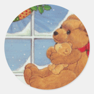 Bearyのクリスマス ラウンドシール
