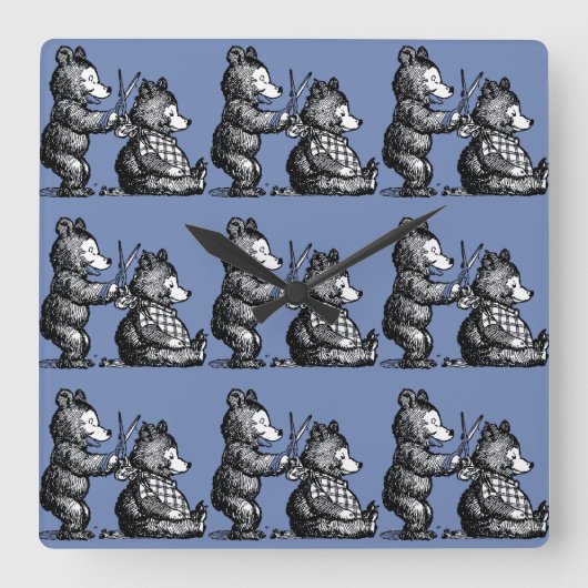 Bearyのニースの美容院 スクエア壁時計 (正面)