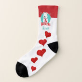 BearyのパーソナライズなHuggable冬のクリスマスくま ソックス (左外側)