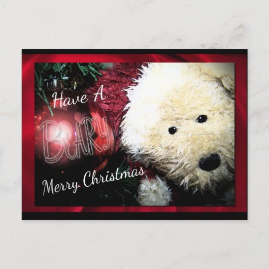 Bearyのメリークリスマスの郵便はがき シーズンポストカード (正面)