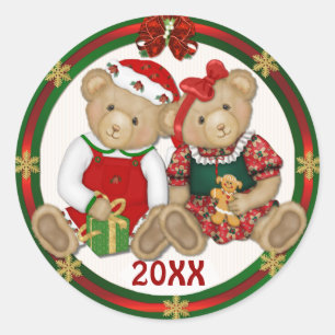 Bearyのメリークリスマス20XX ラウンドシール