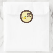 Bearyの甘いくま及び蜂の封筒用シールのステッカー ラウンドシール (バッグ)