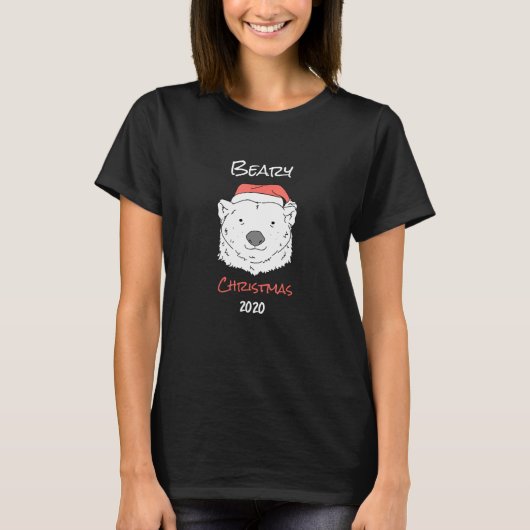 BearyクリスマスクリエーターとPolar Bear Graphics Tシャツ (正面)