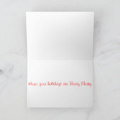 Bearyメリーなサンタくまの休日の挨拶状 シーズンカード (内部)