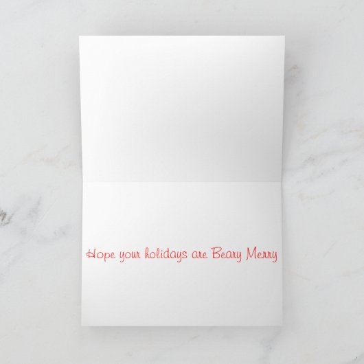 Bearyメリーなサンタくまの休日の挨拶状 シーズンカード (内部)