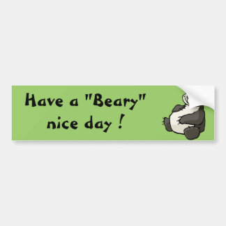 beary天気の良い日を過して下さい バンパーステッカー