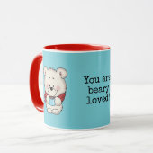 beary愛されたマグです。 くまが付いているかわいいマグ マグカップ (正面左)