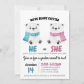 Beary興奮ジェンダーリビール招待状 招待状 (正面)