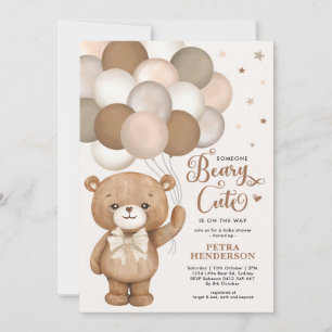 Beary 男女兼用 Cute Teddy BearベビーシャワーI 招待状