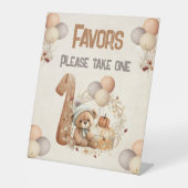 Beary 1st誕生日秋パンプキンズテディベア 台座サイン (正面)