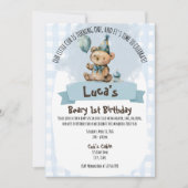 Beary 1st Birthday Invitation 招待状 (正面)
