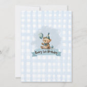 Beary 1st Birthday Invitation 招待状 (裏面)