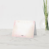 Beary 1th誕生日ピンクの番号バルーンTeddyベア サンキューカード (裏面)