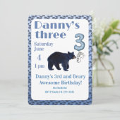 Beary Awesome 3rd Birthday Invitation 招待状 (スタンド正面)