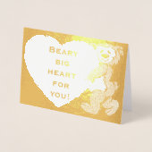 Beary Bigハートfor You Bear Valentine's Day 箔カード (正面)
