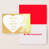 Beary Bigハートfor You Bear Valentine's Day 箔カード (ディスプレー)
