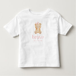 beary brave childhood cancer sick kids custom name トドラーTシャツ