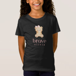 beary brave childhood cancer sick kids custom name tシャツ