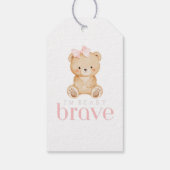 beary brave childhood cancer sick kids cute ギフトタグ (裏面)