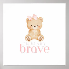 beary brave childhood cancer sick kids cute ポスター
