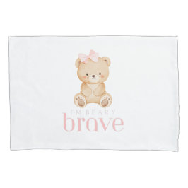 beary brave childhood cancer sick kids cute 枕カバー