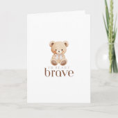 beary brave childhood cancer sick kids cute card カード (正面)